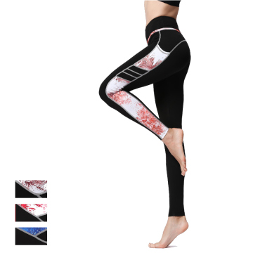 High Waisted Custom Printed Stretchy Sports Spandex Tights Woman Leggings Set