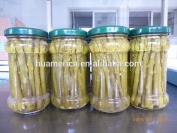 212ml glass jar white/green asparagus spear
