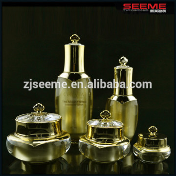Premium cosmetic bottle skin serum acrylic bottle lotion pump plastic skin care product