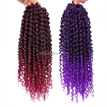 AliLeader Afro Kinky Curly Bohemian Synthetic Crochet Braiding Hair Crochet Hair Twist Hair 14 Inch Extension Passion Twist
