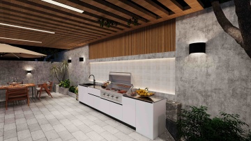 Set di cassetti da cucina all'aperto bloccabile