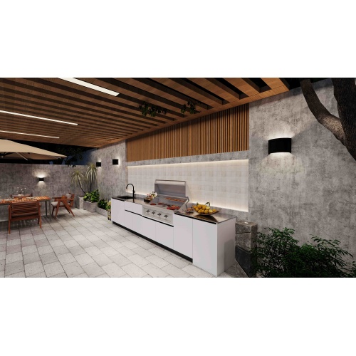 Заблокируемый набор открытых кухонных ящиков