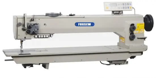 Long Arm Heavy Duty Compound Feed Lockstitch Sewing Machine with Automatic Thread Trimmer