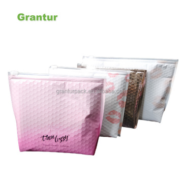 Aluminium Coated Bubble Stand-Up Ziplock Pouch Bag with Squared Bottom