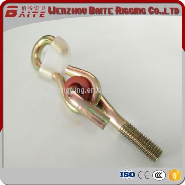 GALVANIZED steel THREAD SWING HOOK WITH BOLT AND PLASTIC WASHER 6MM