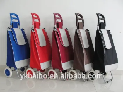 haibo 600D fabric steel 2 wheel shopping trolley