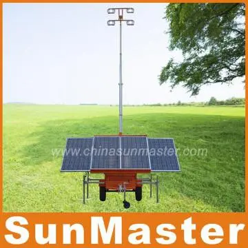 Solar Power Mobile LED Light Tower