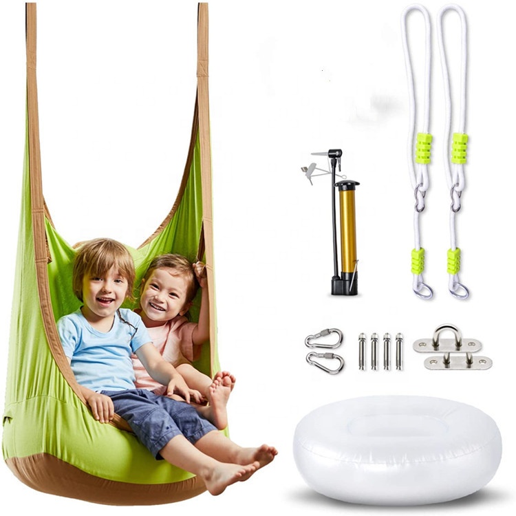 Children Colorful Folding Hanging Pod Indoor Outdoor Swing