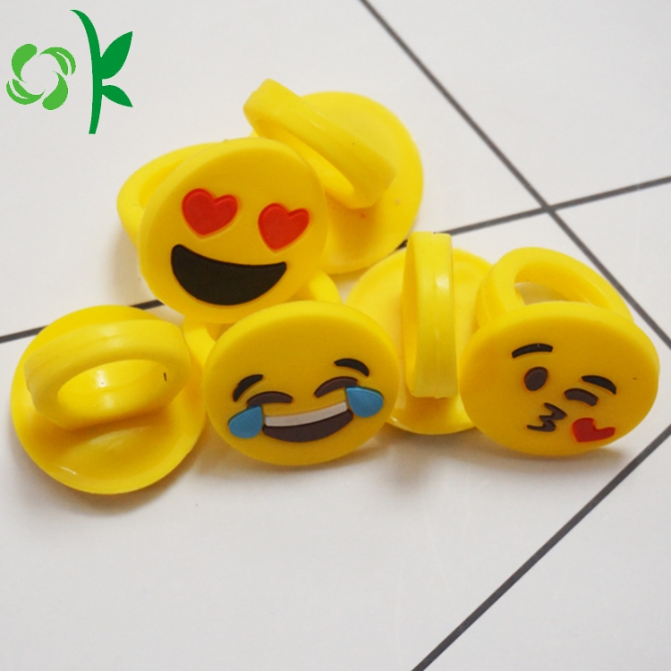 Emoji Emoticons Silicone Rings Cartoon Cute Children Rings