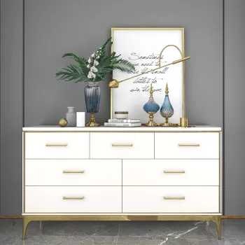 Wooden Living Room Cabinets with Metal Drawer Organizers: Storage Solutions for Your Home