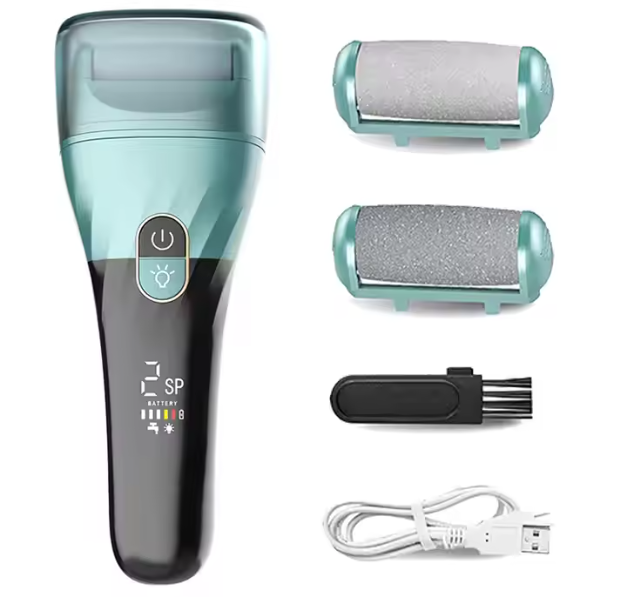 C&C Electric Kit Callous Remover 3 Grinding Heads Professional Feet Care Foot Callus Remover for Dead Hard Cracked Dry Skin