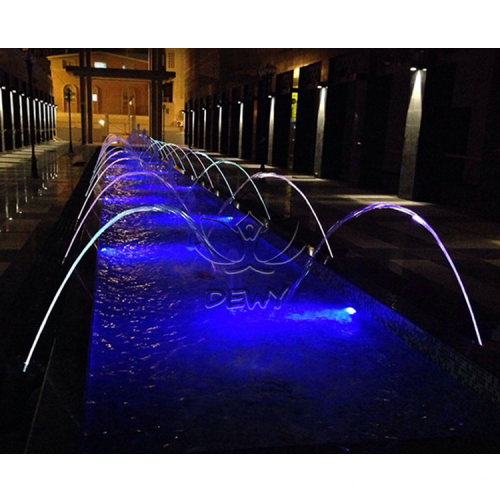 Colorful laminar flow fountain jumping pop jet fountain