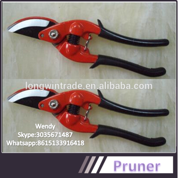 9"plastic handle carbon steel garden pruner pruning shear