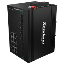 Switches Ethernet industriales de venta caliente de 8 + 8 puertos para monitor
