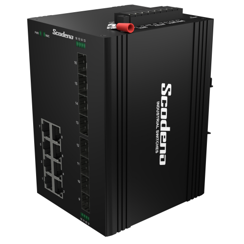 Switch Ethernet industriali di vendita calda a 8+8 porte per monitor