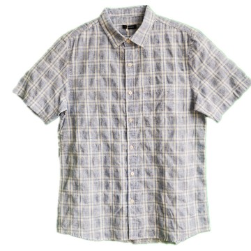 Men Causal Cotton Y/d Crepe Short Shirt