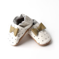 Print Bow-knot Soft Leather Baby Shoes