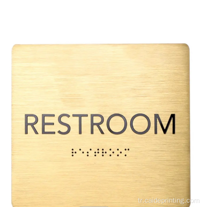 Özel Ada Metal Bead Braille İşletme İşletme İşareti