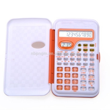 scientific calculator with clock and flip cover