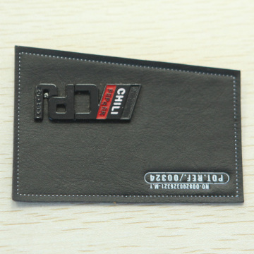 Black Real Leather with Metal Letter