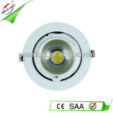 New high quality!!! 20W round adjustable COB led recessed light bridgelux chip with CE RoHS SAA approved,w led downlight