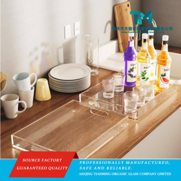Eco-Friendly Food Grade Clear Acrylic Serving Tray