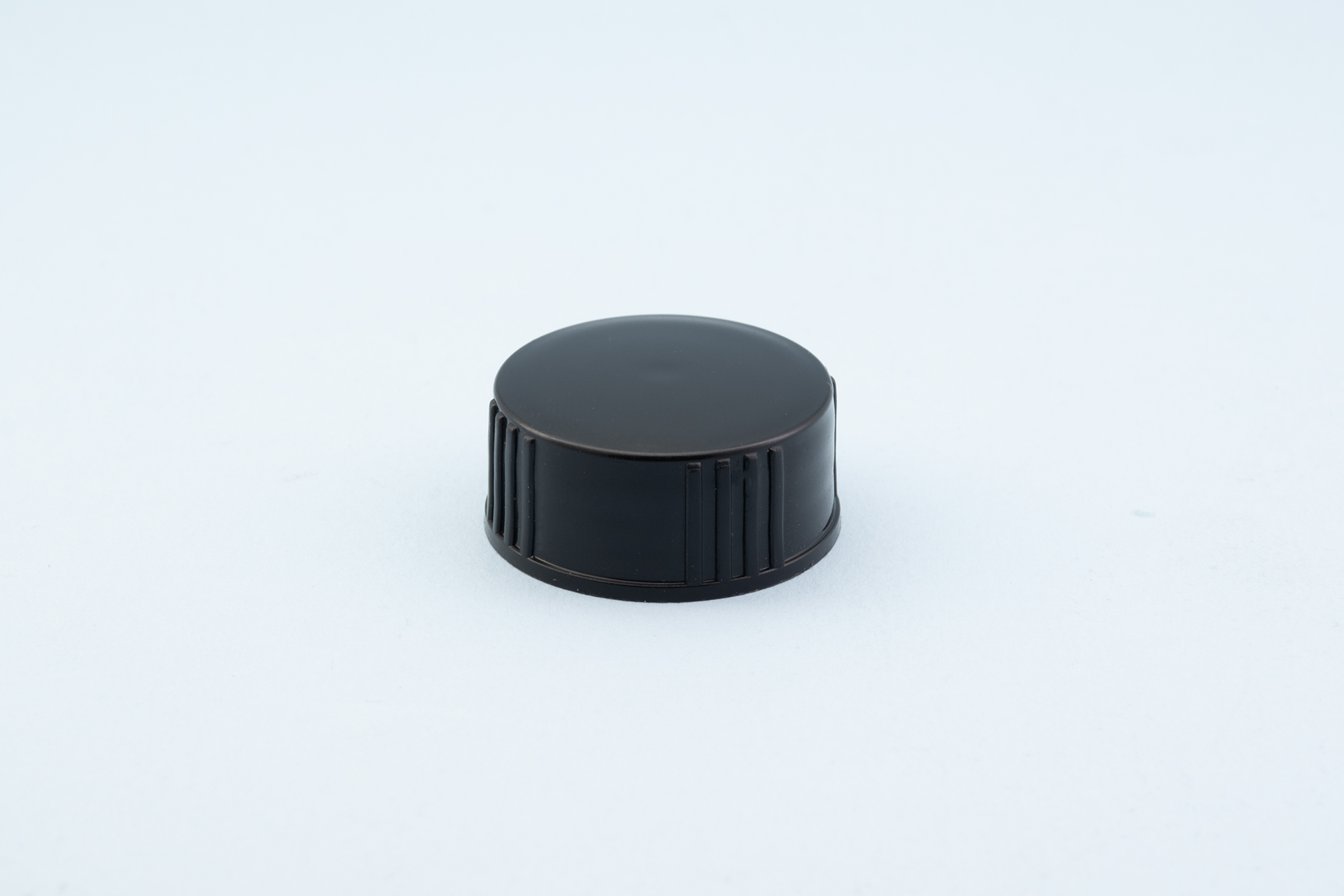 24/400 Black Ribbed Screw Cap with Cone Liner