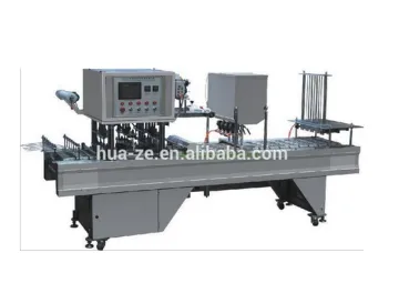 Yogurt cup filling and sealing machine