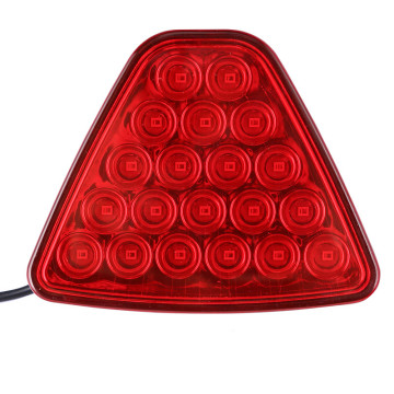 1 Pcs 12V Universal Anti-collision Tail Light Triangle Flasher Rear Fog Light LED Brake