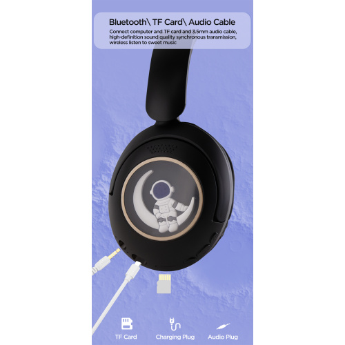 Cartoon Astronuat Glowing headset with TF Card Headphone