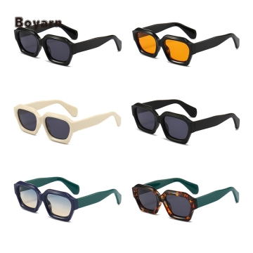 Unique UV400 Custom Luxury Boyarn Women's Polygonal Sunglasses - Men's Sun Glasses Factory Wholesale