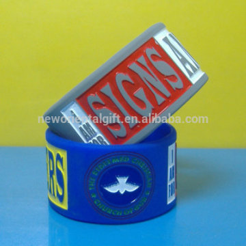 Free sample1 inch Rubber Silicone Wristband Direct from Factory