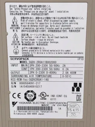 Yaskawa Servopack Unit SGDV-2R8A11B002000 for CNC Milling Machine Parts
