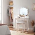 White Led Mirror Drawer Vanity Table Makeup Designs