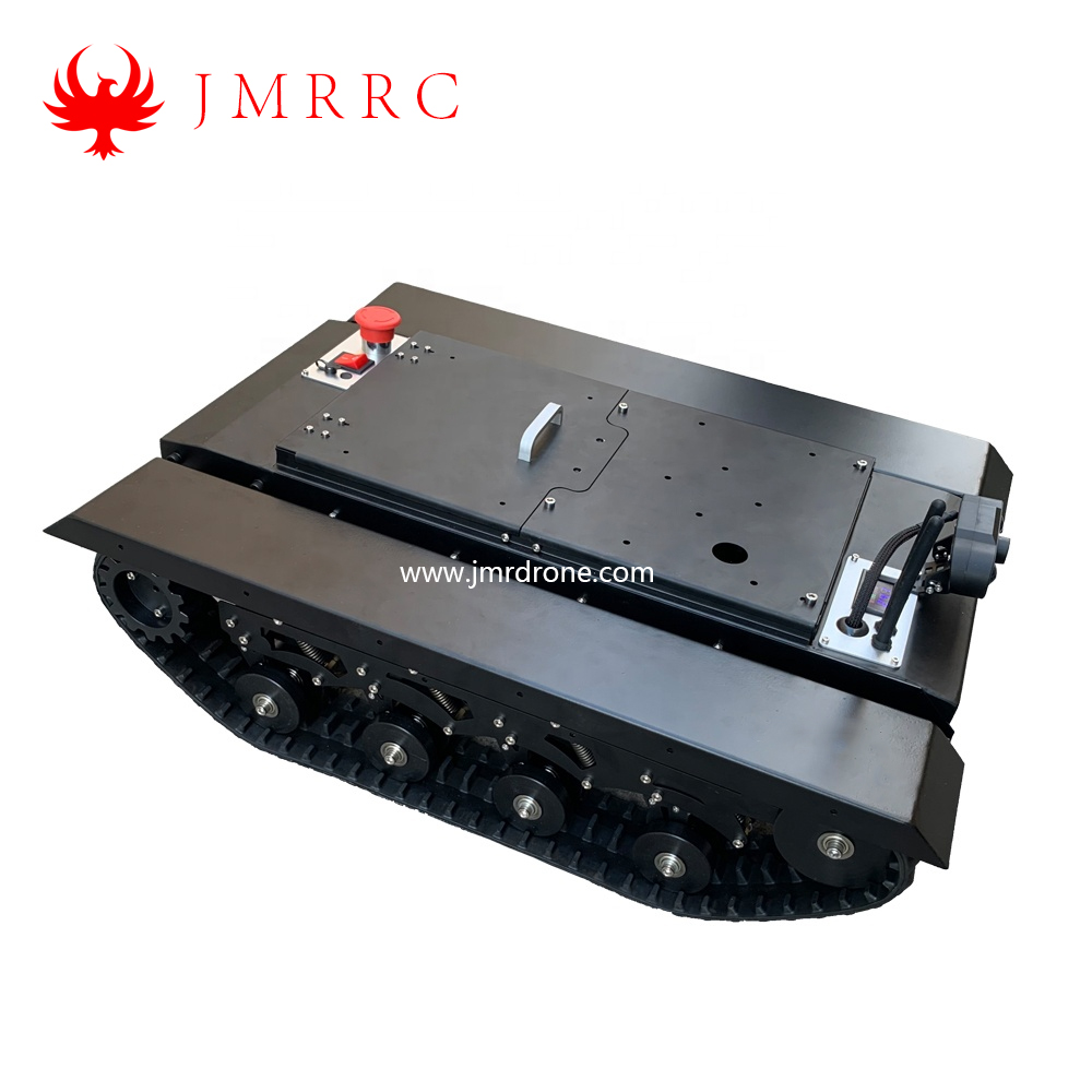 50kg load capacity small robot rubber track for robot platform unmanned combat robot aerial vehicle tracks undercarriage-1