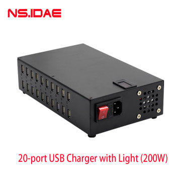 20-port USB Smart Charger med display