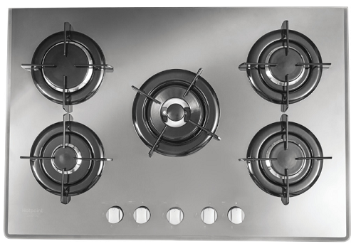 5 Burner Ariston Hobs Stainless