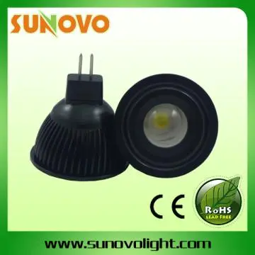 MR16 1x3W Black Shell LED Lampen
