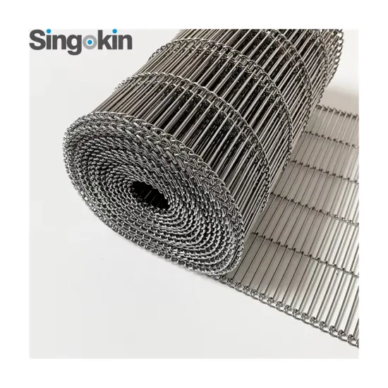304 Stainless Steel Wire Mesh Ladder Chain Conveyor Belt for Corrosion and High Temperature Resistance