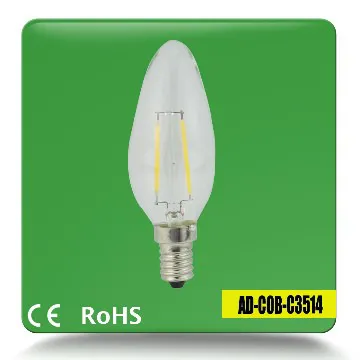 cheap C35 led filament bulb candle light 2W home lighting