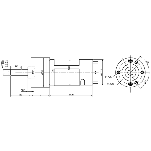 32mm Micro Geared Motor Reduction Boxes