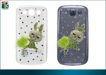 Anti-slip Hard  S3 I9300 Samsung Galaxy Protective Cases  Luxury 3d Bling Pearl