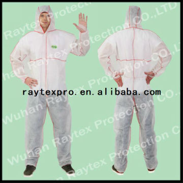 Certified PP Disposable Coverall Manufacturer With Hood (30002)