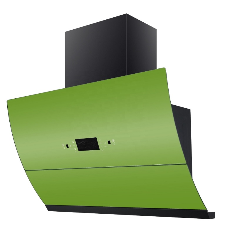Black Chimney Hood with Automatic Cleaning Function Smoke and Grease Extractor Hood Range Hood For Household