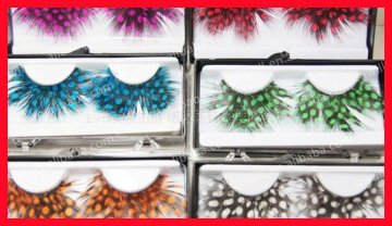 Colorful Eyelashes Crazy Feather Eyelashes Cheap False Eyelashes