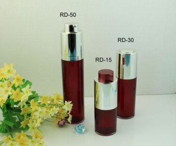 round rotary arcylic airless pump bottle