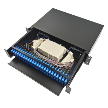 إطار التوزيع القياسي الشهير للاتصالات: 1U ، 2U ، 3U ، 4U ODF Patch Panel Type مع موصلات SC APC و SC - متوفرة في 24F ، 48F ، 96F