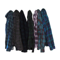 Plaid vintage grunge flannel blue shirt