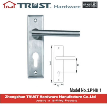 LP148-1:Solid Stainless Steel Door Handle with lock plate