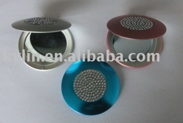 round shape aluminum cosmetic mirror .